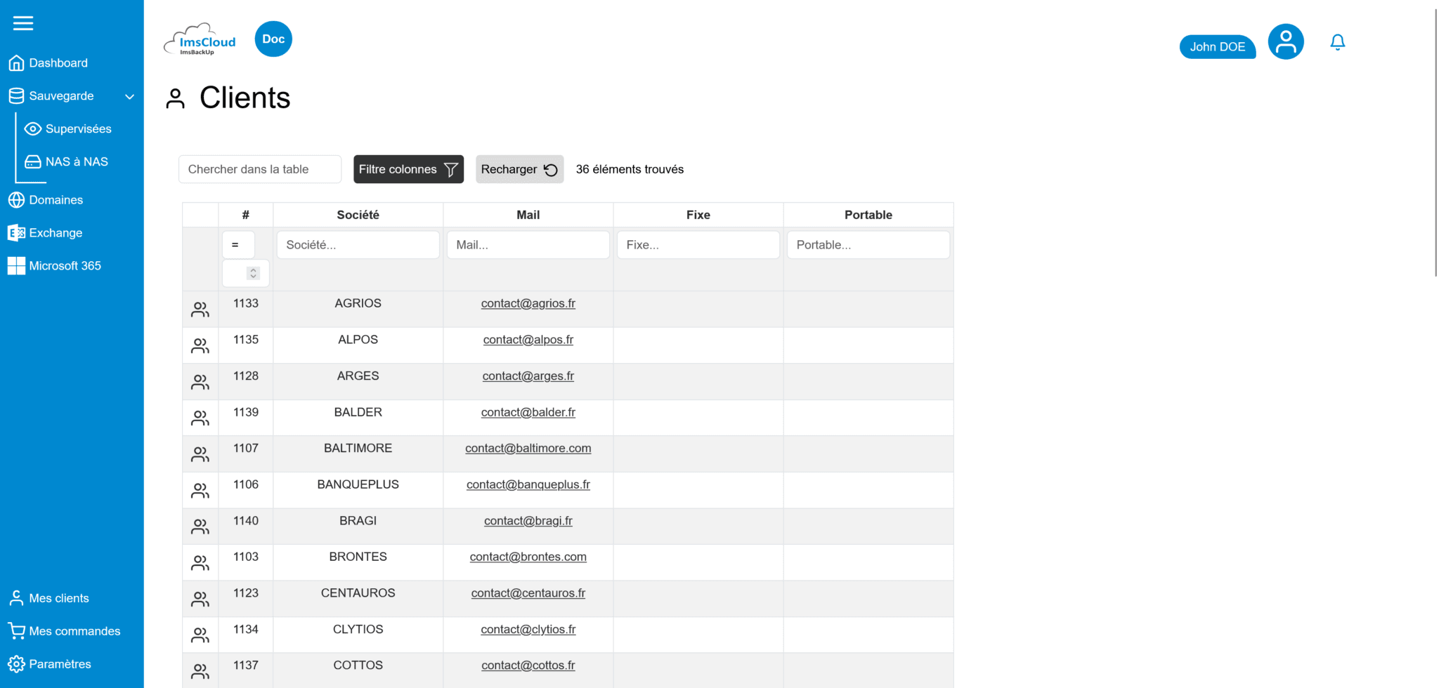 Listes de vos clients