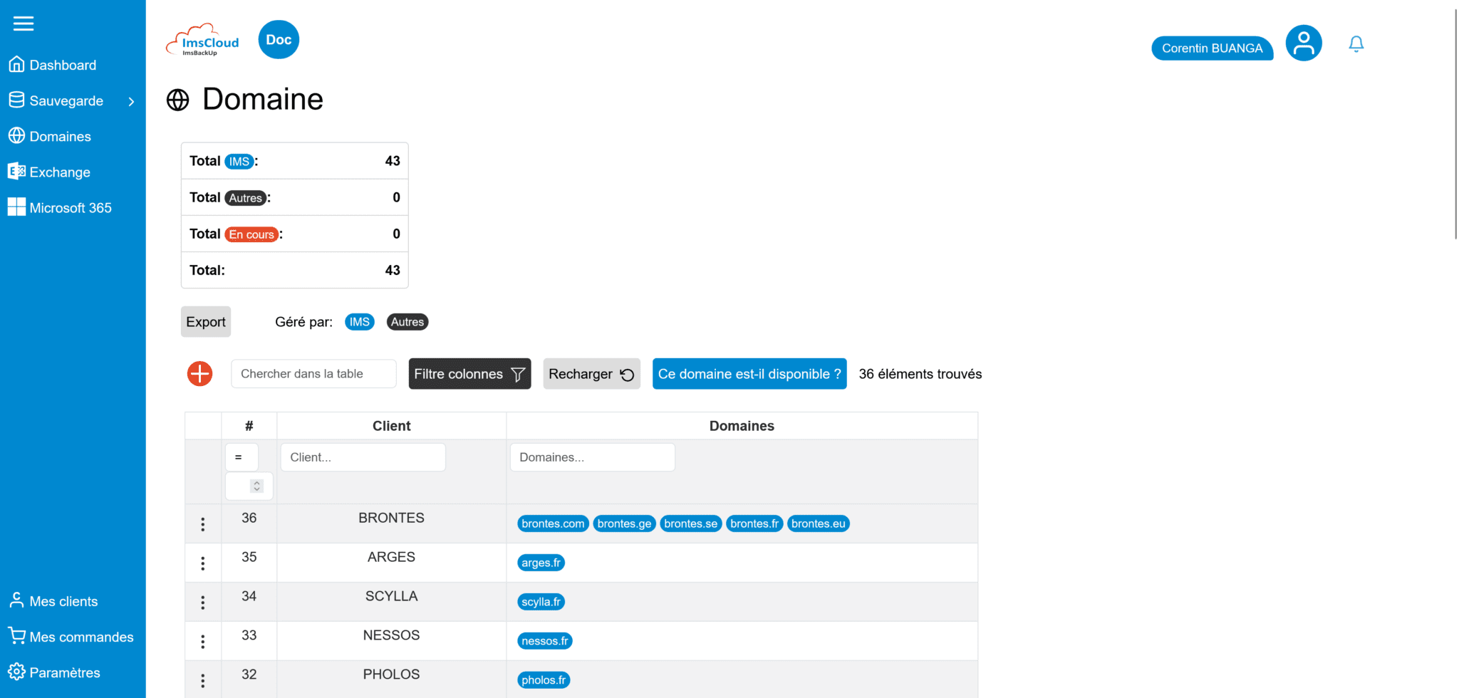 Gérer les différents domaines
